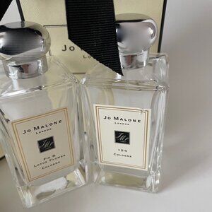 JO MALONE EMPTY Perfume Cologne Bottles 154 & Fig Lotus Flower + Boxes